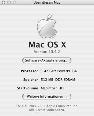 So meldet sich ein Mac...